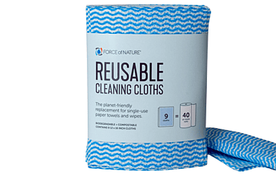 Force of Nature Reusable Cleaning Cloths- 9 ct